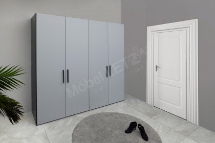 Longline von JUTZLER - 4-türiger Kleiderschrank mit Innenzubehör