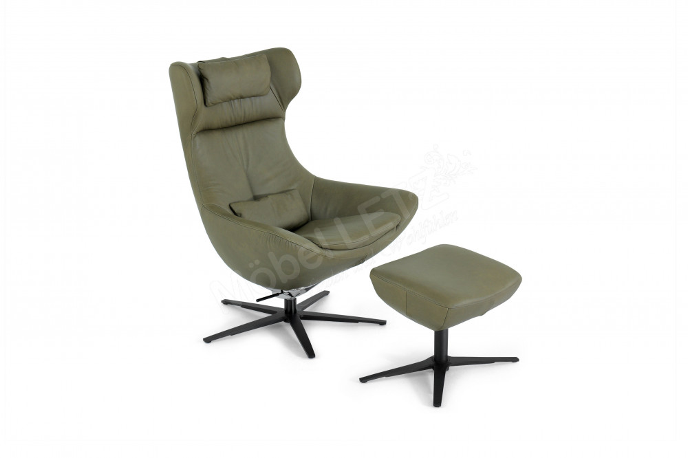 HU-CP18060 von Hukla - Sessel mit Hocker moos