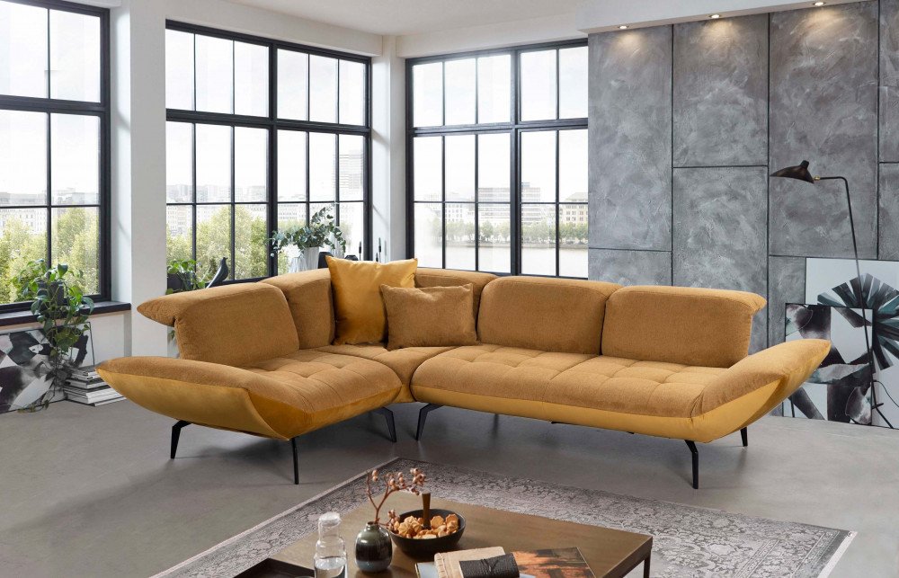 Imola von Poco - Ecksofa mustard-gold